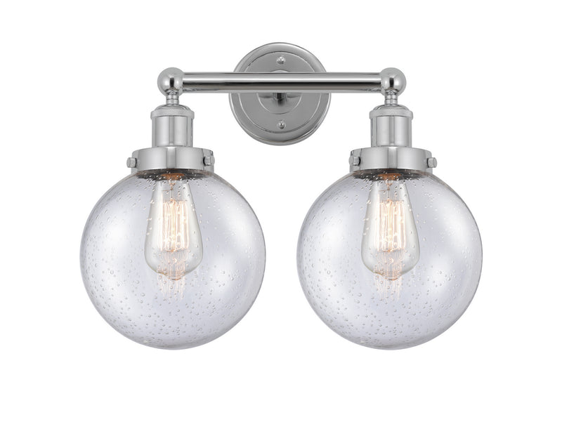 Innovations 616-2W-PC-G204-8 Two Light Bath Vanity, Polished Chrome