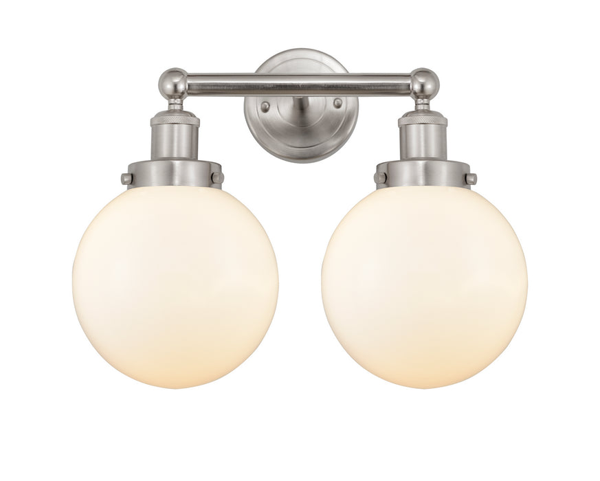 Innovations 616-2W-SN-G201-8 Two Light Bath Vanity, Brushed Satin Nickel