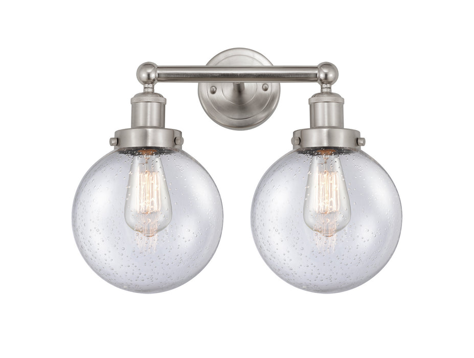 Innovations 616-2W-SN-G204-8 Two Light Bath Vanity, Brushed Satin Nickel