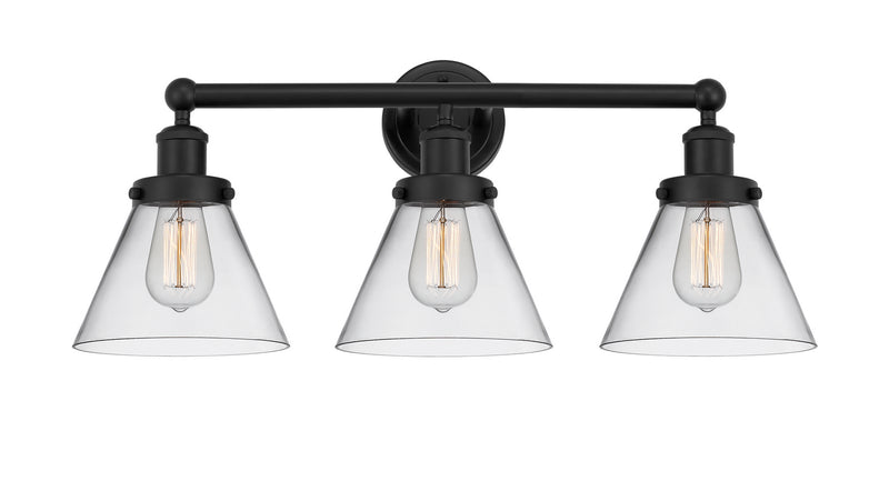 Innovations 616-3W-BK-G42 Three Light Bath Vanity, Matte Black