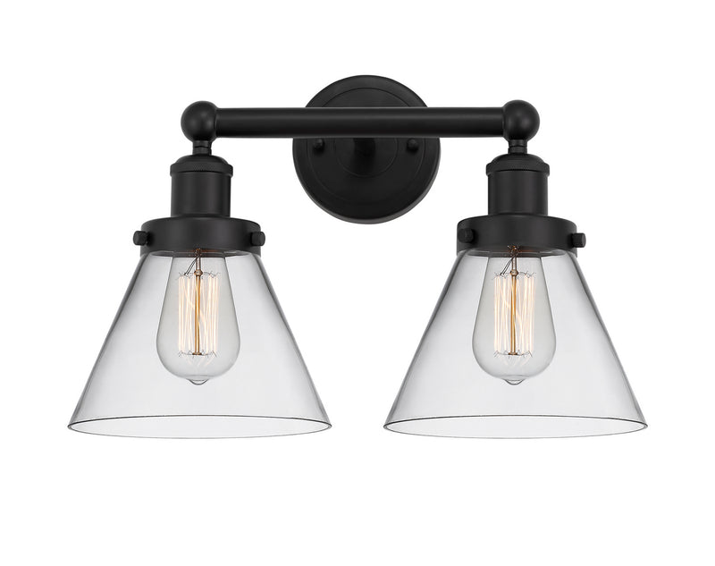 Innovations 616-2W-BK-G42 Two Light Bath Vanity, Matte Black