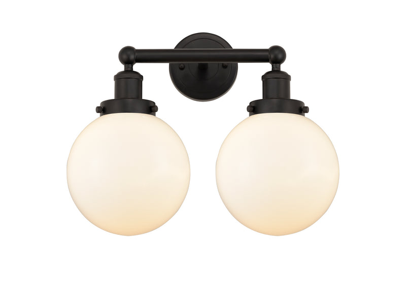 Innovations 616-2W-OB-G201-8 Two Light Bath Vanity, Oil Rubbed Bronze