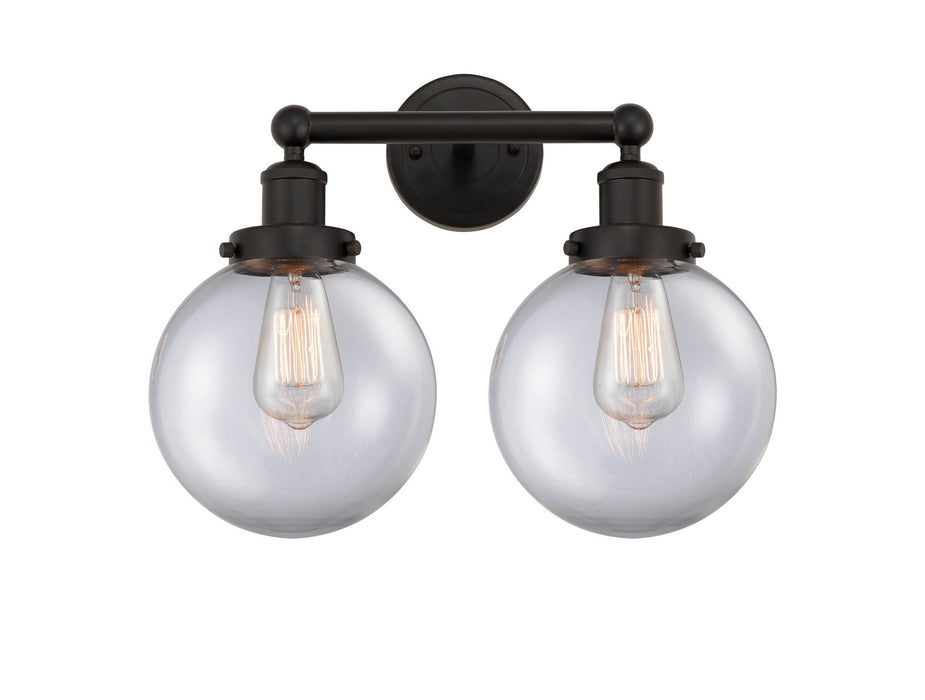 Innovations 616-2W-OB-G202-8 Two Light Bath Vanity, Oil Rubbed Bronze