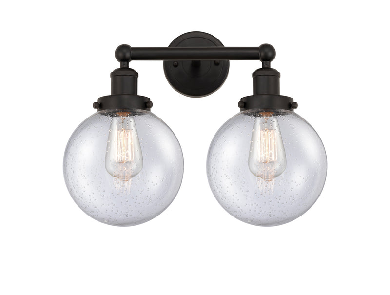 Innovations 616-2W-OB-G204-8 Two Light Bath Vanity, Oil Rubbed Bronze