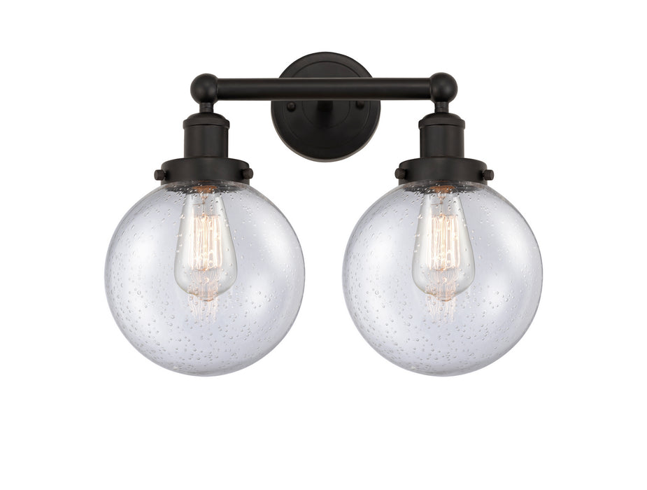 Innovations 616-2W-OB-G204-8 Two Light Bath Vanity, Oil Rubbed Bronze