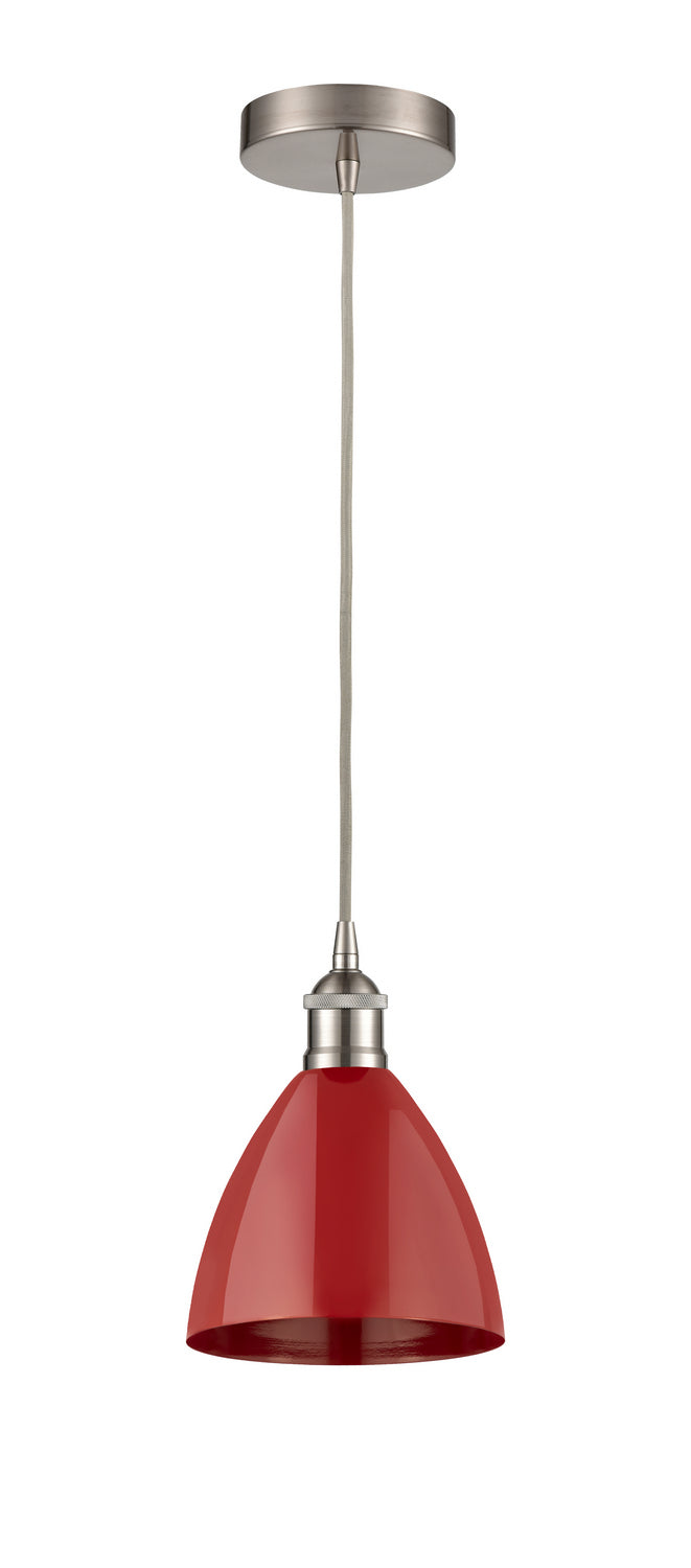 Innovations 616-1P-SN-MBD-75-RD One Light Mini Pendant, Brushed Satin Nickel