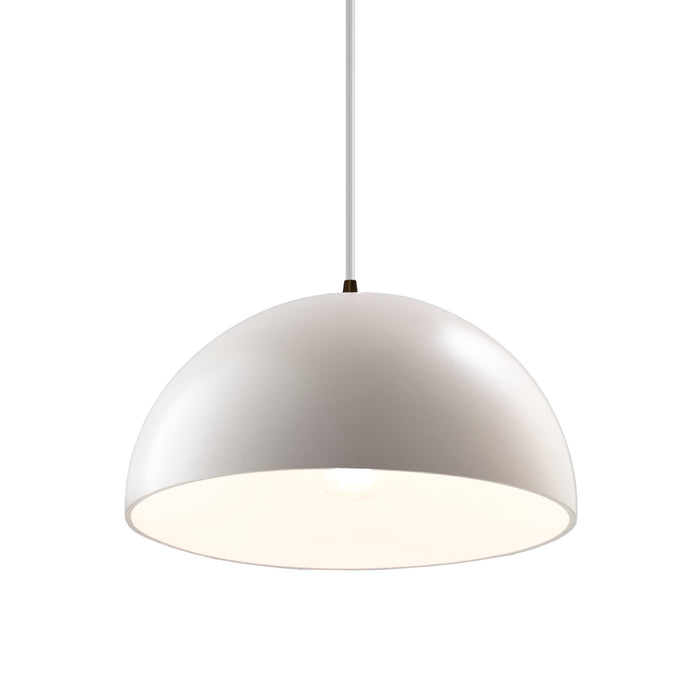 Justice Designs CER-6250-MAT-DBRZ-WTCD One Light Pendant, Matte White