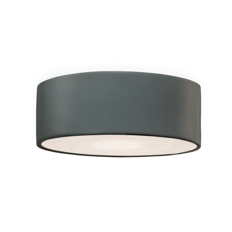 Justice Designs CER-6290-PWGN LED Flush-Mount, Pewter Green