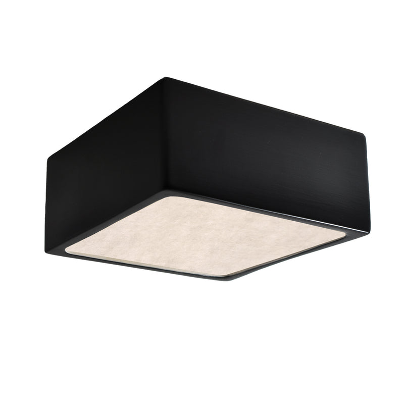 Justice Designs CER-6295W-CRB LED Outdoor Flush-Mount, Carbon - Matte Black
