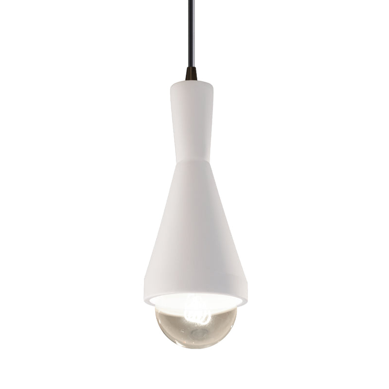 Justice Designs CER-6520-BIS-DBRZ-BKCD One Light Pendant, Bisque