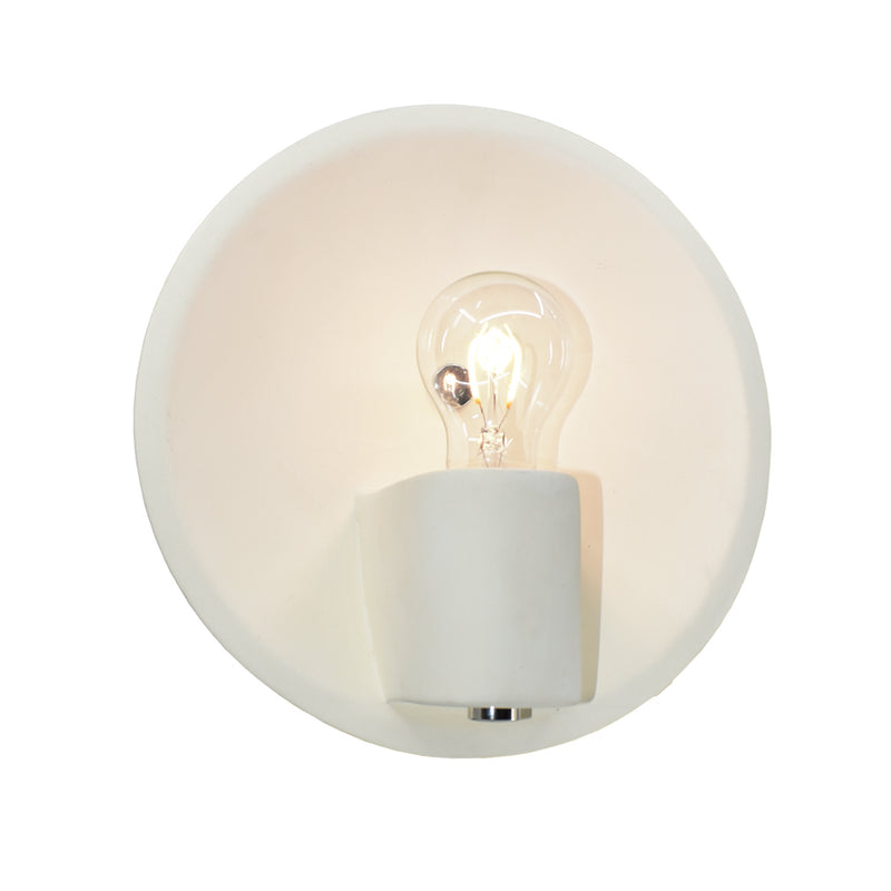 Justice Designs CER-7051-BIS-NCKL One Light Wall Sconce, Bisque