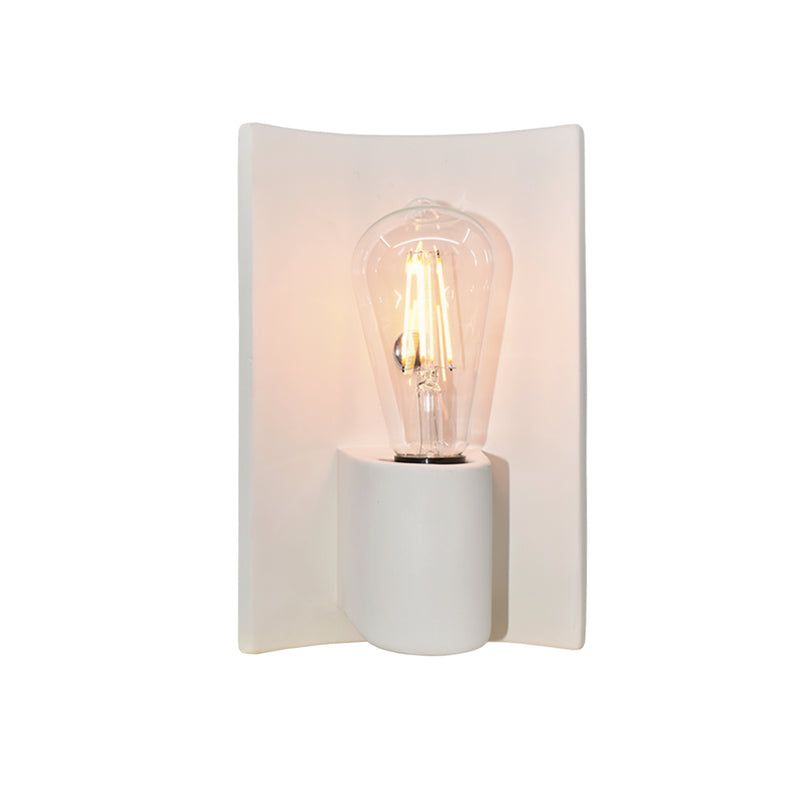 Justice Designs CER-7061-BIS-NCKL One Light Wall Sconce, Bisque
