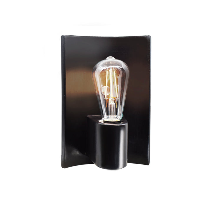 Justice Designs CER-7061-CRB-NCKL One Light Wall Sconce, Carbon - Matte Black