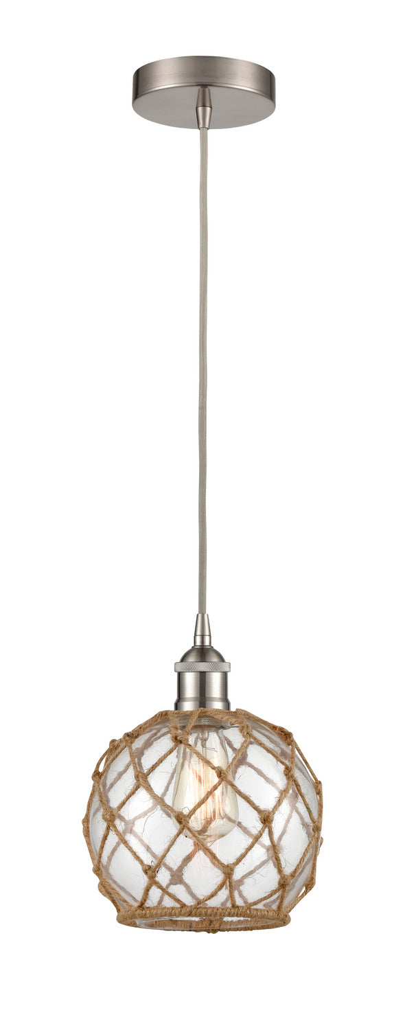 Innovations 616-1P-SN-G122-8RB One Light Mini Pendant, Brushed Satin Nickel