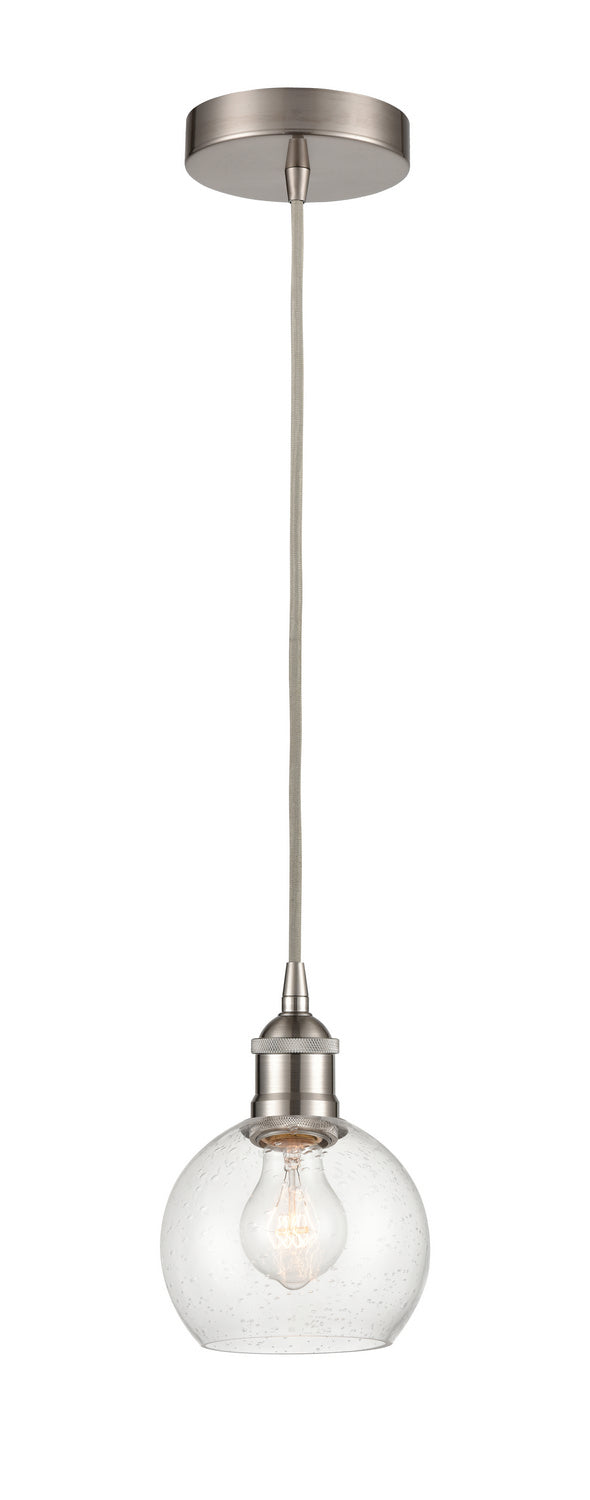 Innovations 616-1P-SN-G124-6 One Light Mini Pendant, Brushed Satin Nickel