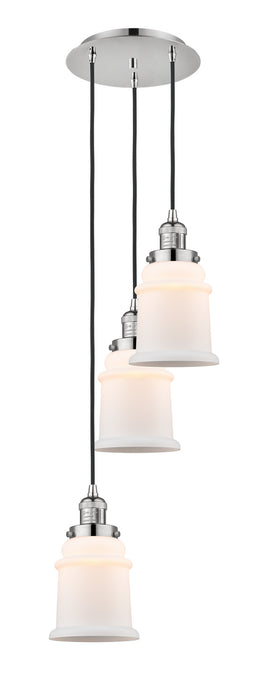 Innovations 113F-3P-PN-G181 Three Light Pendant, Polished Nickel