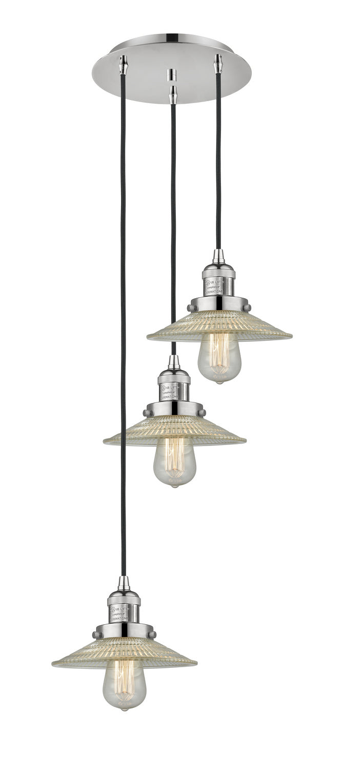 Innovations 113F-3P-PN-G2 Three Light Pendant, Polished Nickel