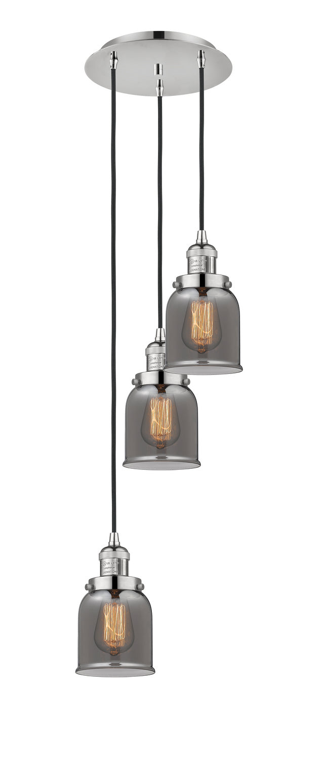 Innovations 113F-3P-PN-G53 Three Light Pendant, Polished Nickel