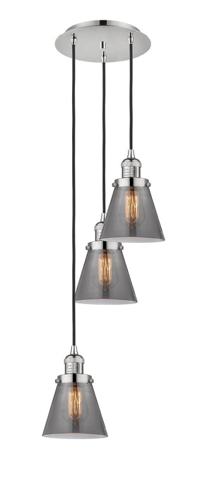 Innovations 113F-3P-PN-G63 Three Light Pendant, Polished Nickel