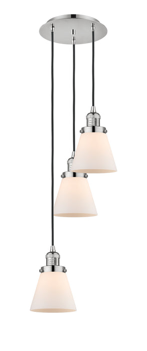 Innovations 113F-3P-PN-G61 Three Light Pendant, Polished Nickel