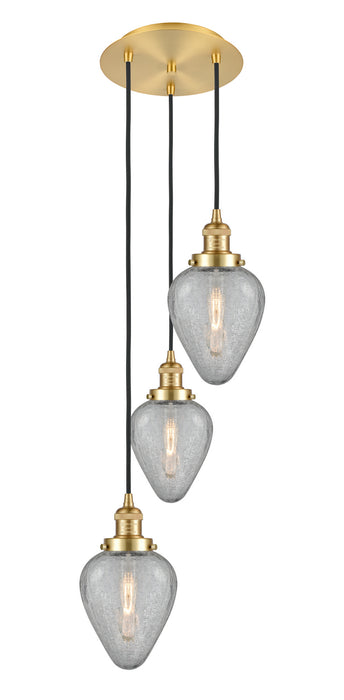 Innovations 113F-3P-SG-G165 Three Light Pendant, Satin Gold