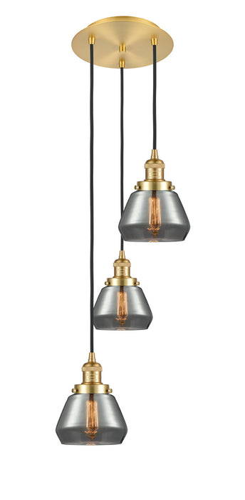 Innovations 113F-3P-SG-G173 Three Light Pendant, Satin Gold