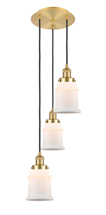 Innovations 113F-3P-SG-G181 Three Light Pendant, Satin Gold