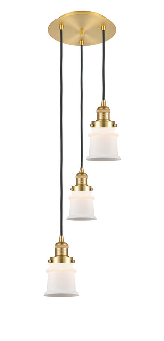 Innovations 113F-3P-SG-G181S Three Light Pendant, Satin Gold