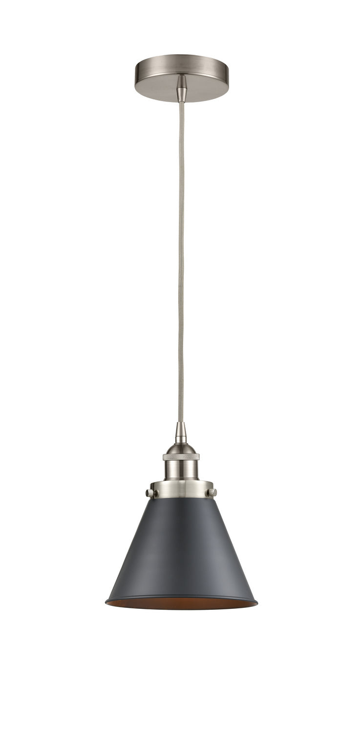Innovations 616-1PH-SN-M13-BK-LED LED Mini Pendant, Brushed Satin Nickel