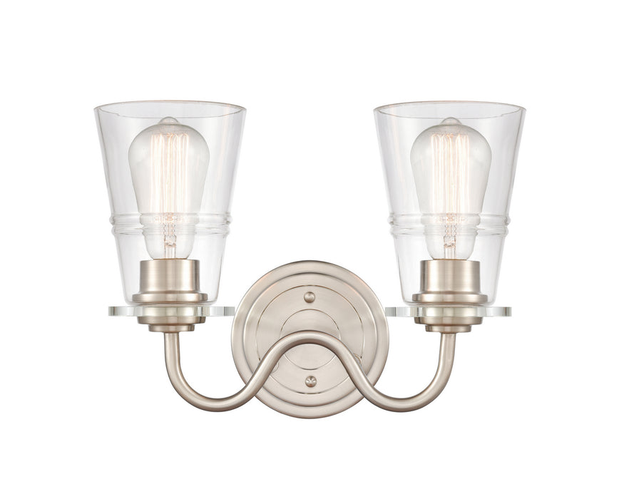 Innovations 421-2W-SN-CL-LED LED Bath Vanity, Satin Nickel