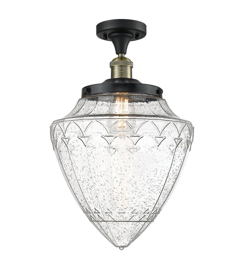 Innovations 517-1CH-BAB-G664-12-LED LED Semi-Flush Mount, Black Antique Brass