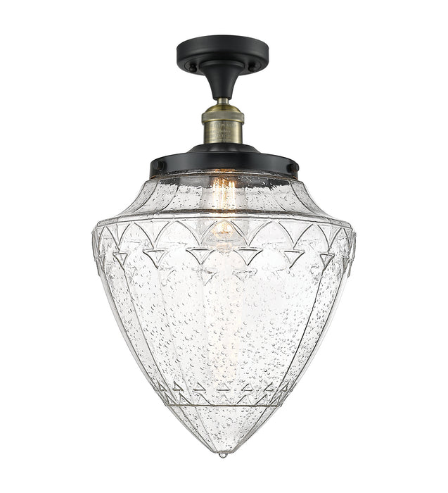 Innovations 517-1CH-BAB-G664-12-LED LED Semi-Flush Mount, Black Antique Brass