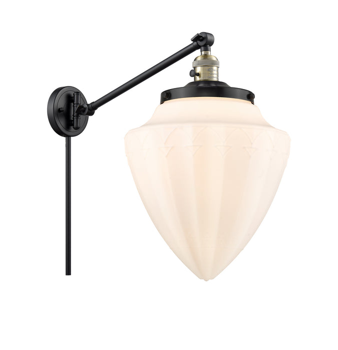 Innovations 237-BAB-G661-12 One Light Swing Arm Lamp, Black Antique Brass