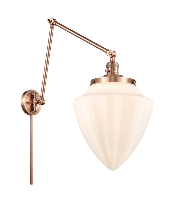 Innovations 238-AC-G661-12 One Light Swing Arm Lamp, Antique Copper