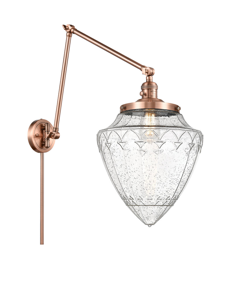 Innovations 238-AC-G664-12 One Light Swing Arm Lamp, Antique Copper
