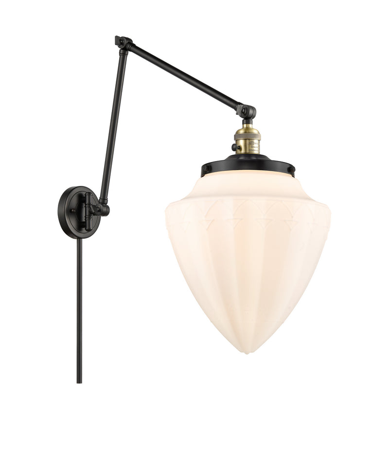 Innovations 238-BAB-G661-12 One Light Swing Arm Lamp, Black Antique Brass