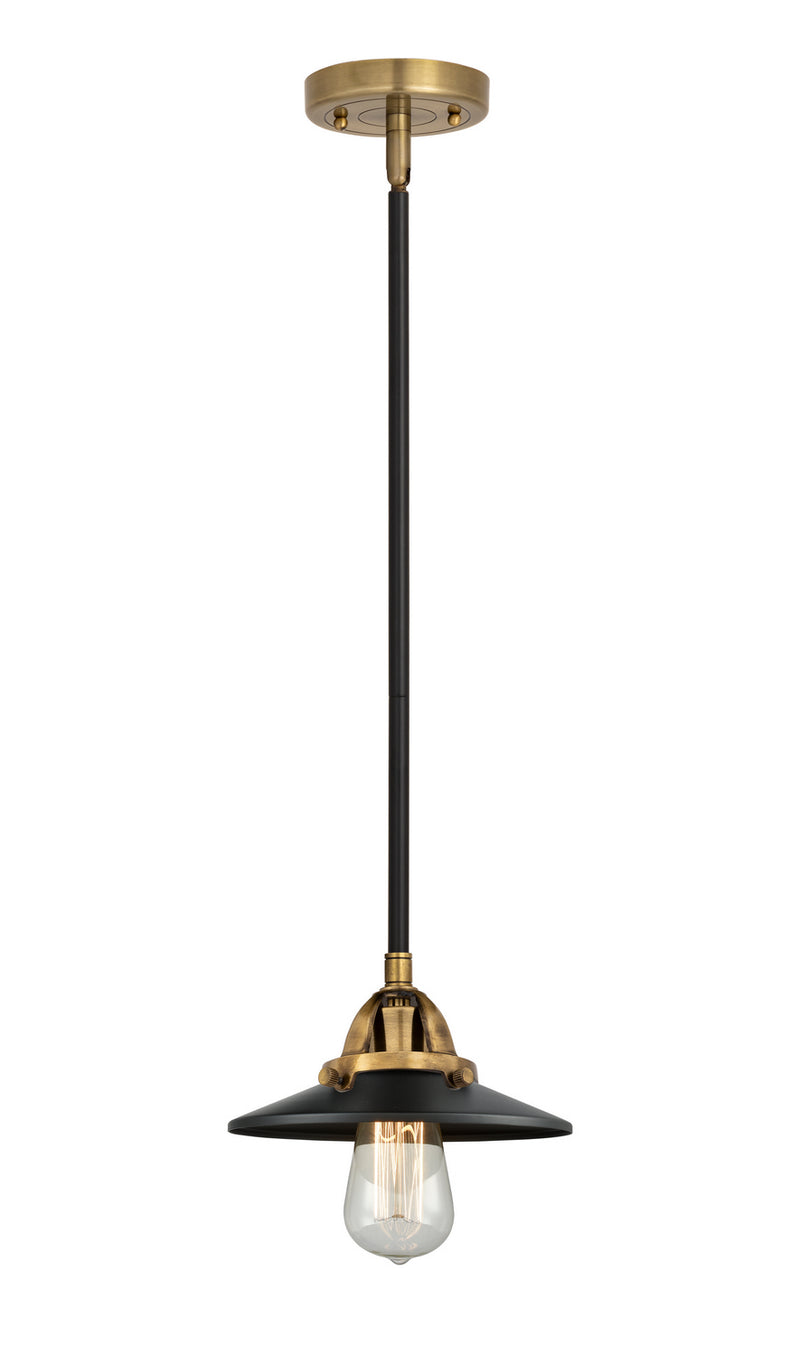 Innovations 288-1S-BAB-M6-BK One Light Mini Pendant, Black Antique Brass