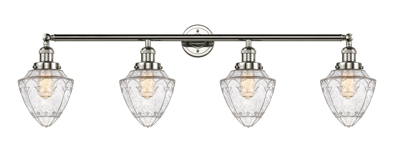 Innovations 215-PN-G664-7 Four Light Bath Vanity, Polished Nickel