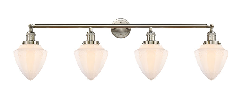 Innovations 215-SN-G661-7 Four Light Bath Vanity, Brushed Satin Nickel