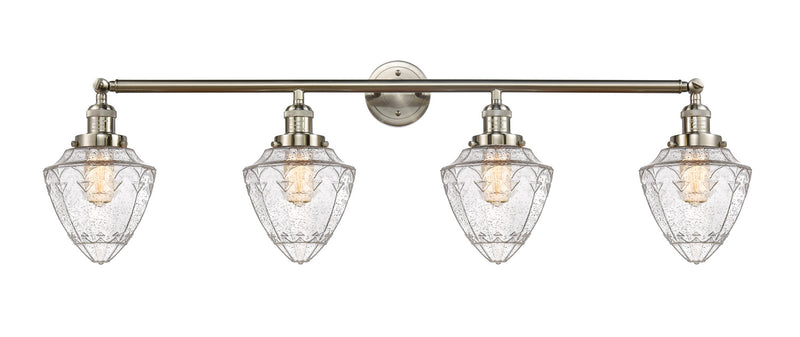 Innovations 215-SN-G664-7 Four Light Bath Vanity, Brushed Satin Nickel