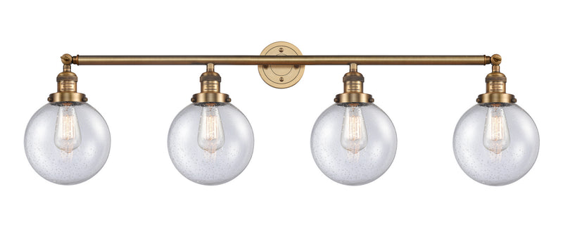 Innovations 215-BB-G204-8 Four Light Bath Vanity, Brushed Brass