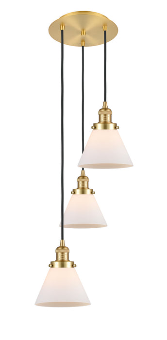 Innovations 113F-3P-SG-G41 Three Light Pendant, Satin Gold