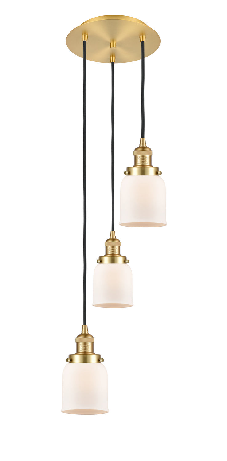 Innovations 113F-3P-SG-G51 Three Light Pendant, Satin Gold