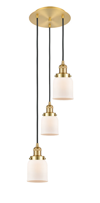 Innovations 113F-3P-SG-G51 Three Light Pendant, Satin Gold