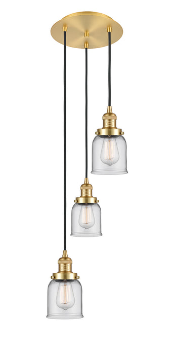 Innovations 113F-3P-SG-G52 Three Light Pendant, Satin Gold