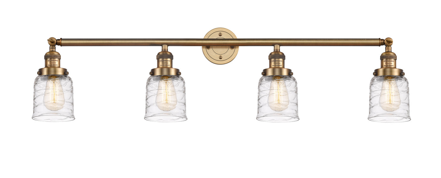 Innovations 215-BB-G513 Four Light Bath Vanity, Brushed Brass