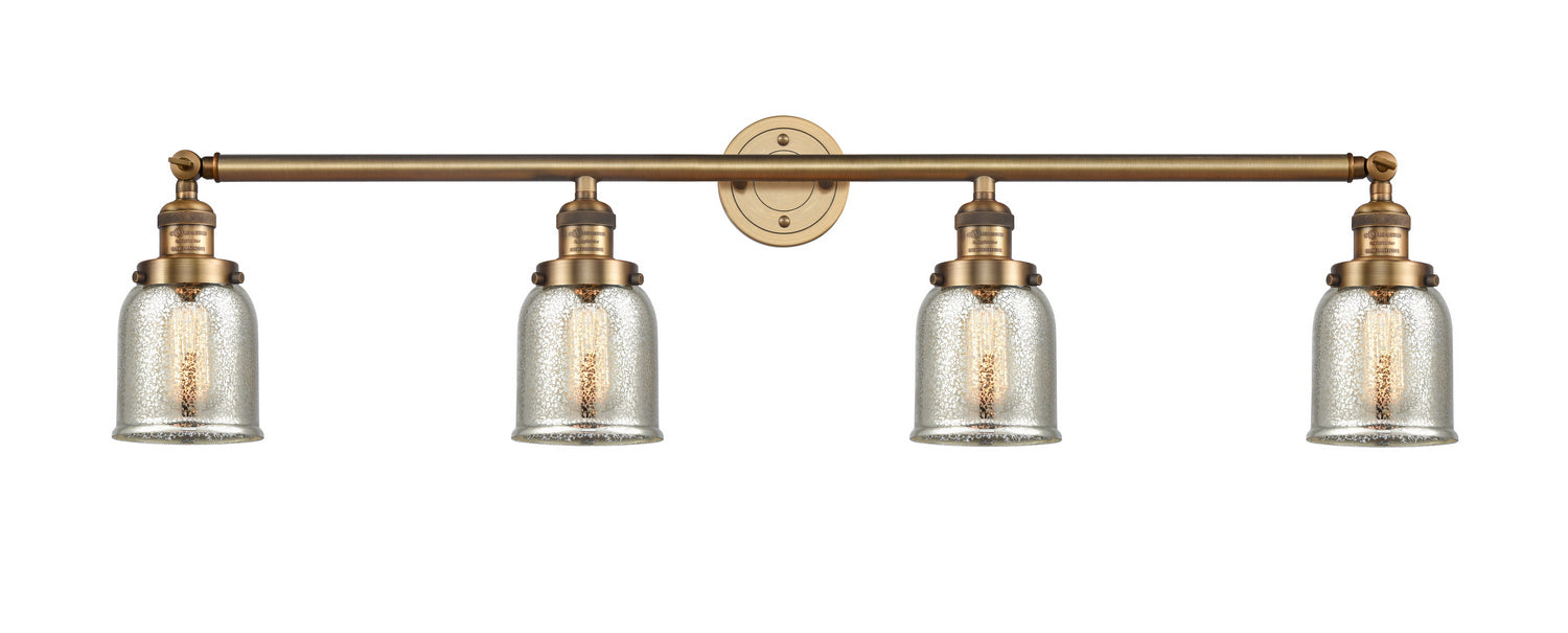 Innovations 215-BB-G58 Four Light Bath Vanity, Brushed Brass