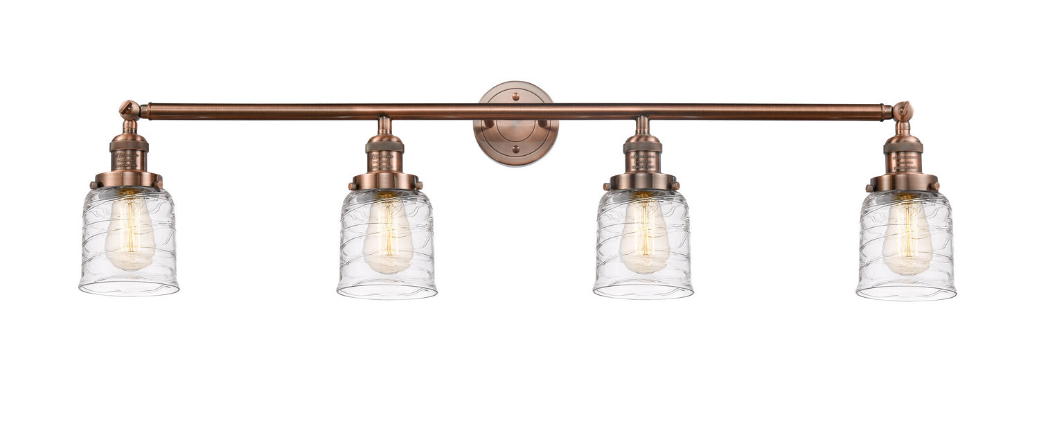 Innovations 215-AC-G513 Four Light Bath Vanity, Antique Copper