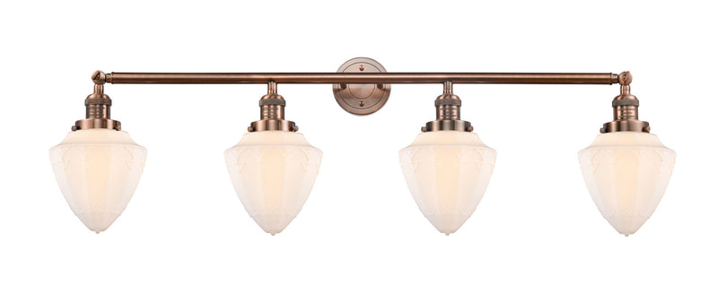 Innovations 215-AC-G661-7 Four Light Bath Vanity, Antique Copper
