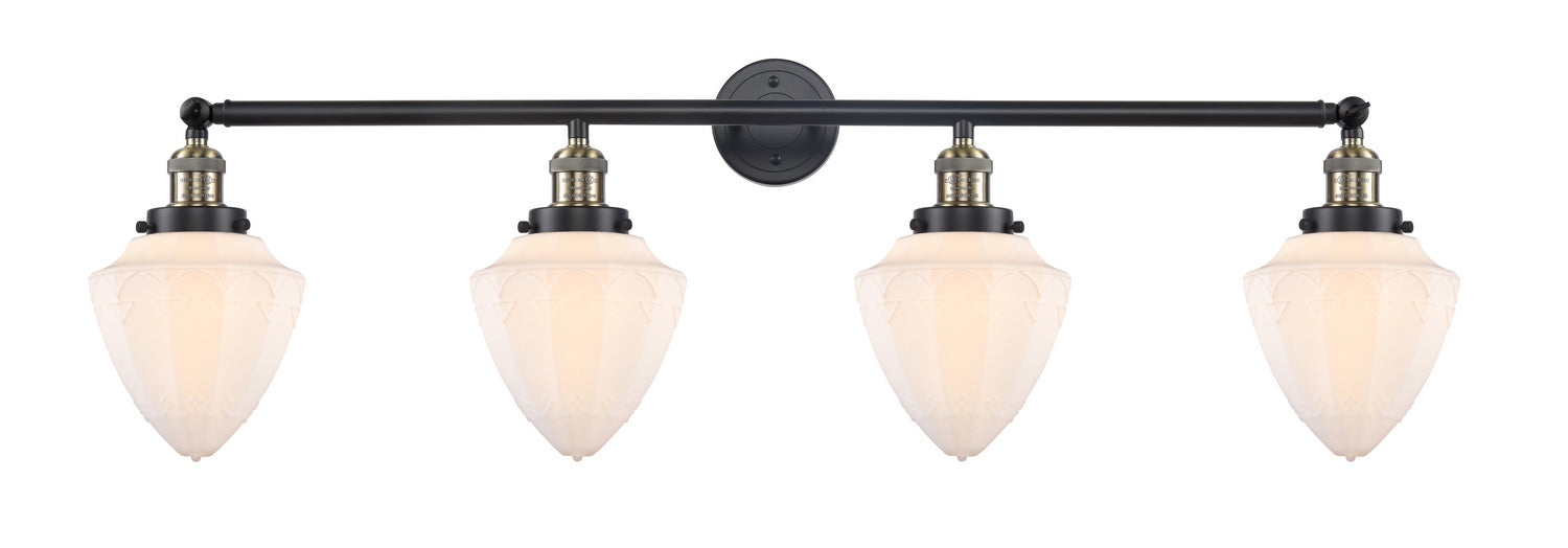 Innovations 215-BAB-G661-7 Four Light Bath Vanity, Black Antique Brass